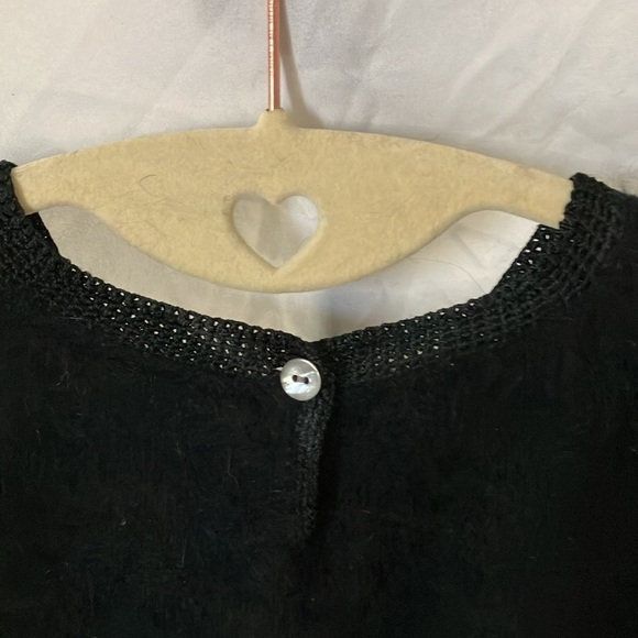 Valerie Stevens: Black Furblend Sweater- Wool & Angora- S - Picture 9 of 16